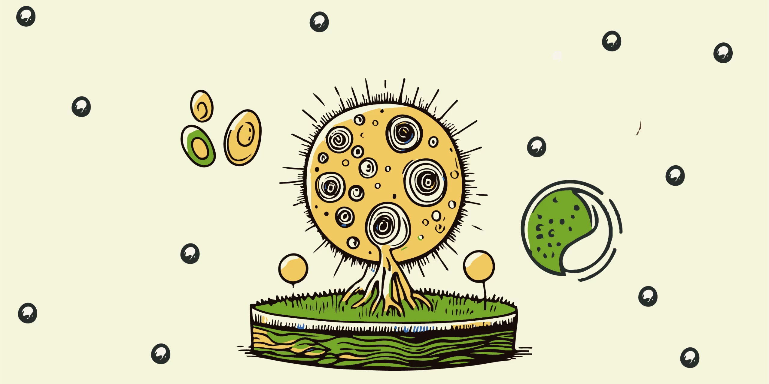 Illustrazione astratta per la tissue culture per cannabis